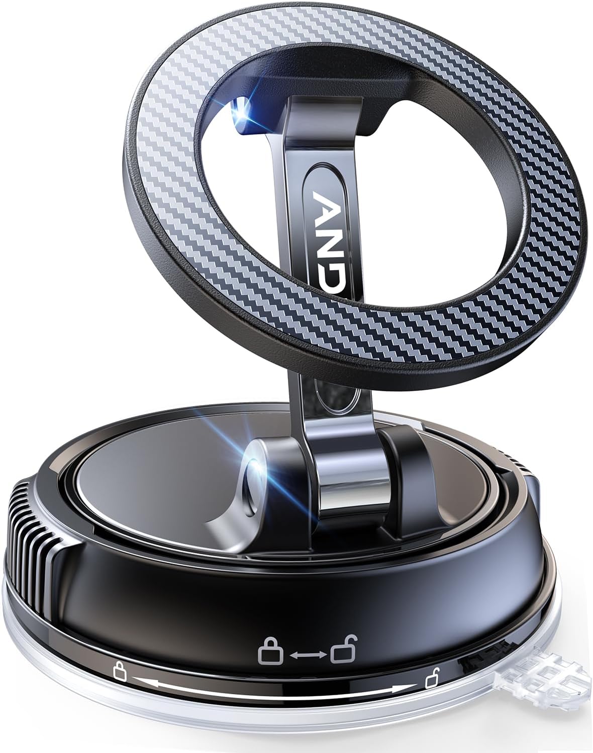 Car Phone Holder with Ultra Strong Vacuum Suction Cup - 360° Adjustable & Rotatable MagSafe Phone Mount
