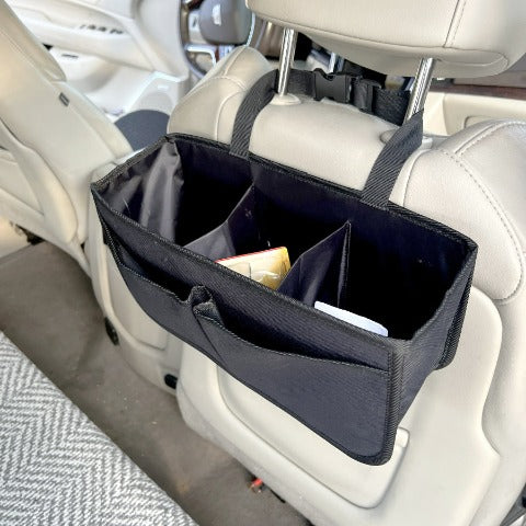 Car Storage Bin with Lid - Multipurpose Storage Box for Car