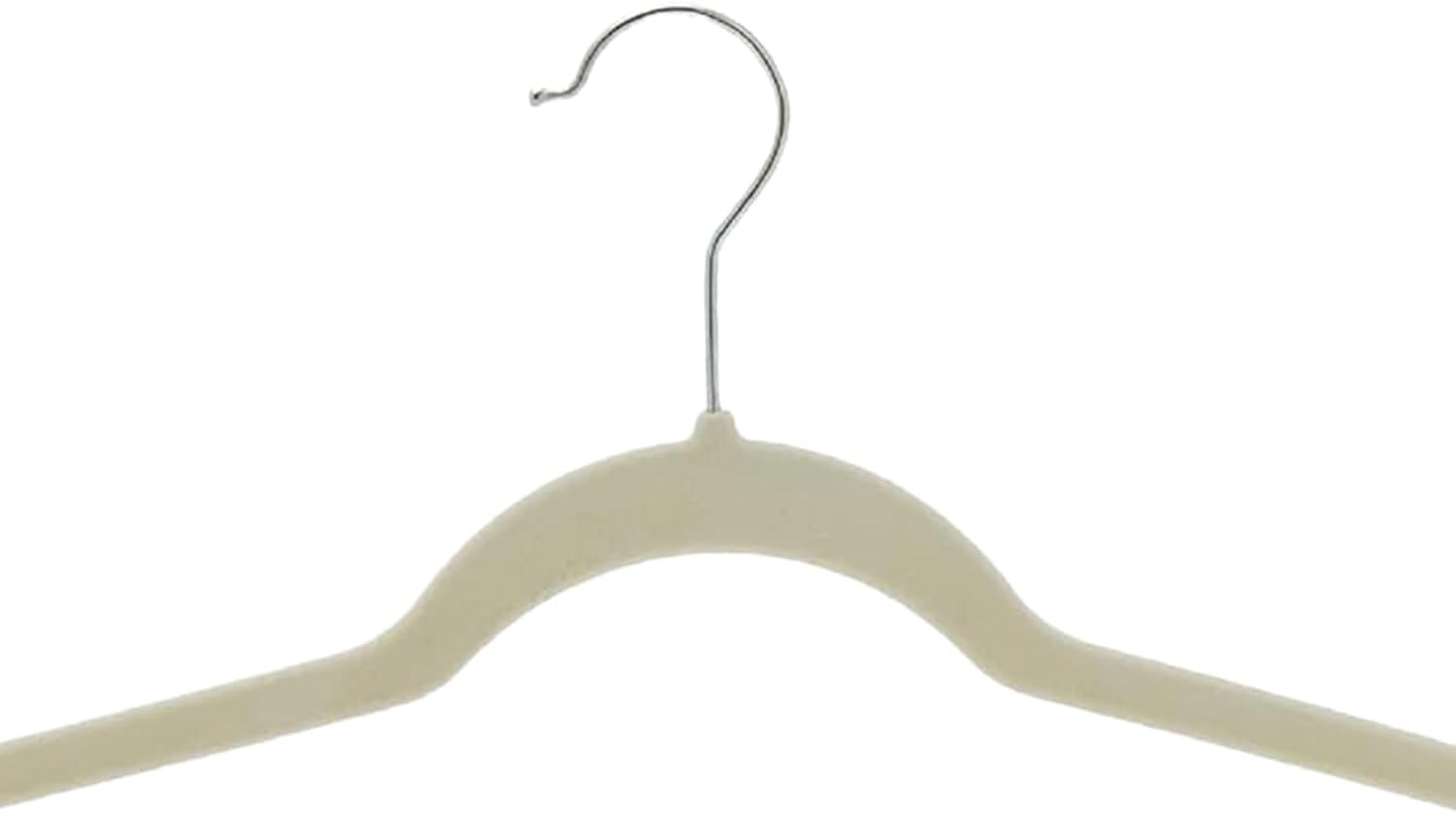 Basics Slim Velvet Non-Slip Space Saving Suit Clothes Hangers, Closet Organizer, Ivory/Beige, 30-Pack