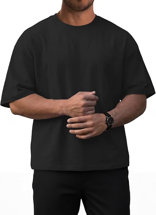 Oversized Tshirts for Men Short Sleeve Vintage Washed Basic Loose Tees 2026
