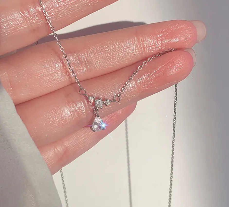 14K Gold Plated Water Drop Pendant Necklace