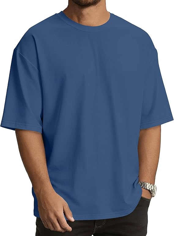 Oversized Tshirts for Men Short Sleeve Vintage Washed Basic Loose Tees 2026