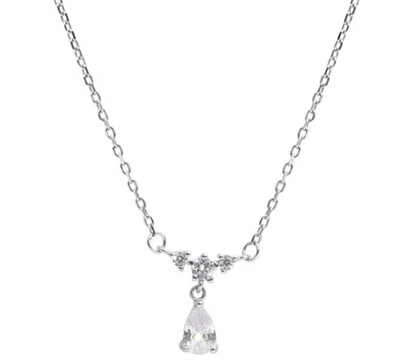 14K Gold Plated Water Drop Pendant Necklace