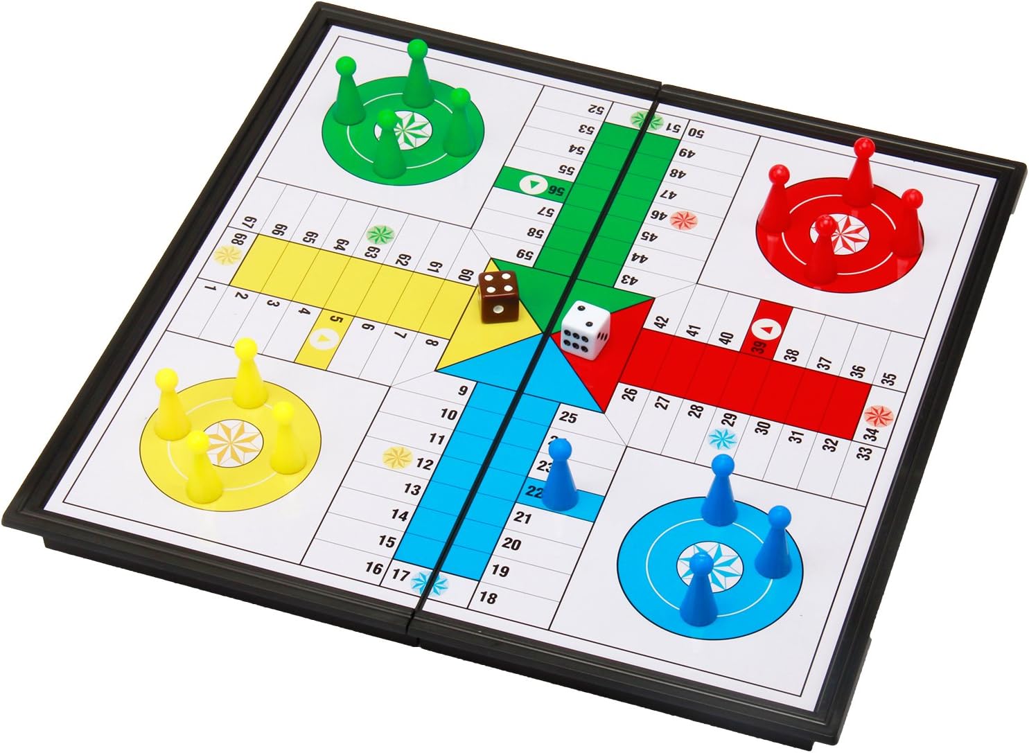 Ludo Go 10" Board Folding Travel Magnetic Ludo Set