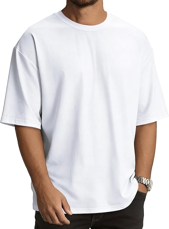 Oversized Tshirts for Men Short Sleeve Vintage Washed Basic Loose Tees 2026
