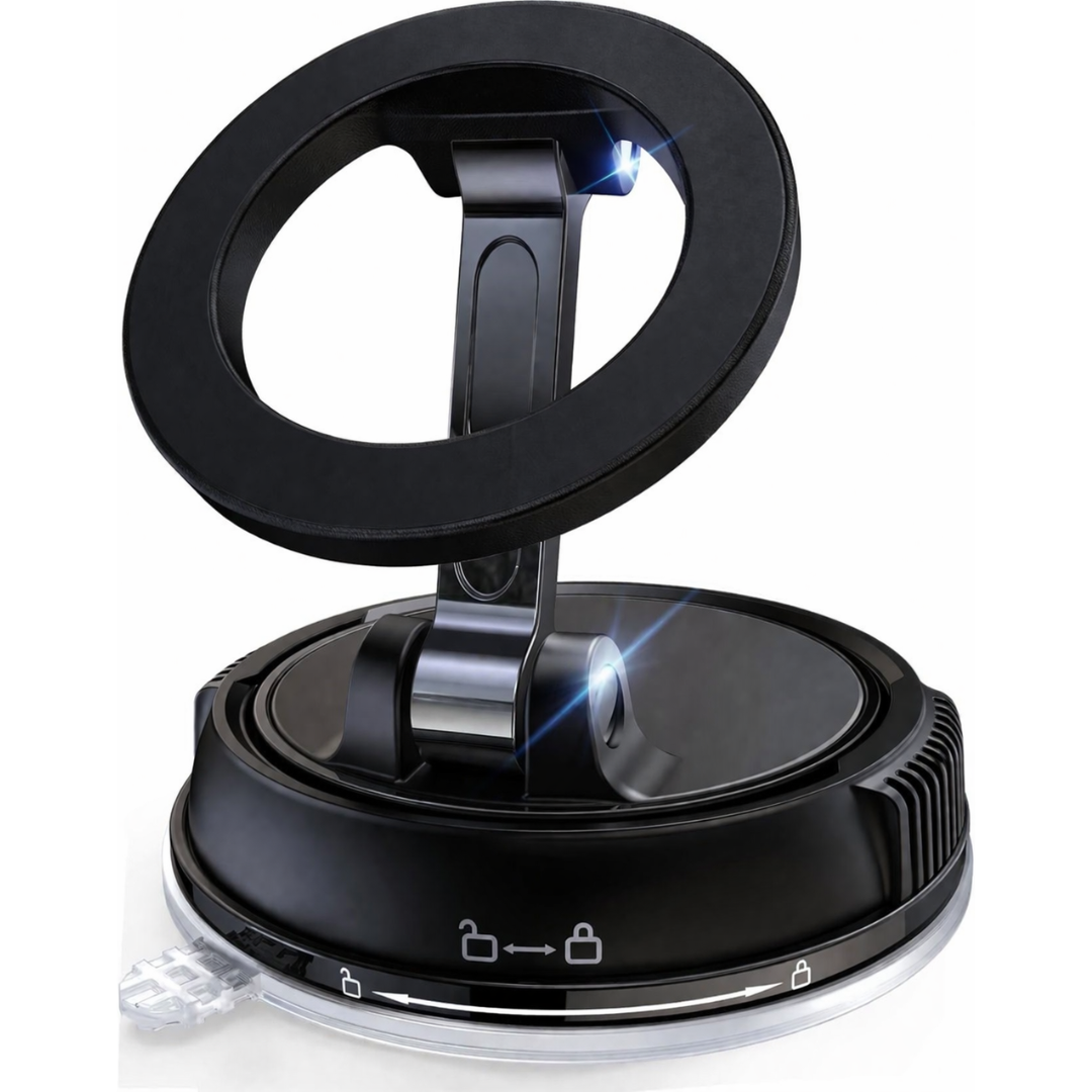 Car Phone Holder MagSafe - Ultra Strong Vacuum Suction Cup - 360° Adjustable & Rotatable MagSafe Phone Mount for Car/Desk/Mirror/Office/Gym/and Universal Use for iPhone, Android & Other Phones