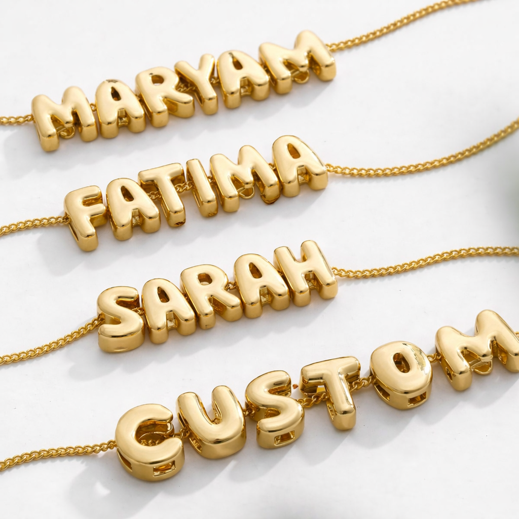 Custom Name Necklace - 18K Gold Plated