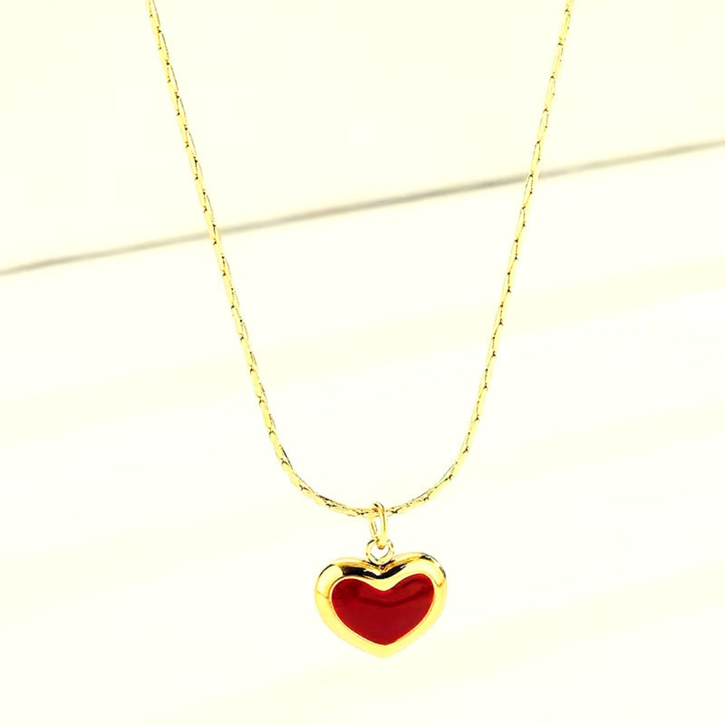 Elegant Heart Pendant Necklace – Waterproof, Durable & Perfect for Gifting. Mothers Day Gift.