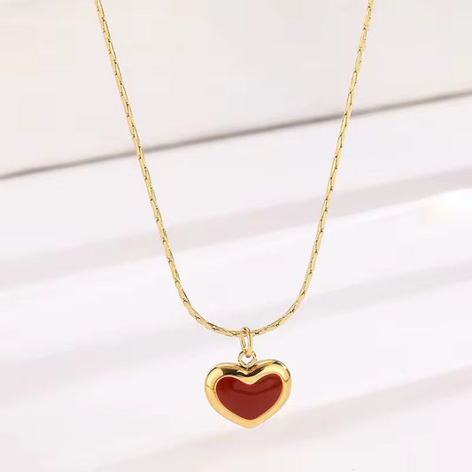 Elegant Heart Pendant Necklace – Waterproof, Durable & Perfect for Gifting
