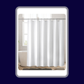 Waterproof Fabric Shower Curtain Liner with 3 Magnets - Soft Hotel Quality Cloth Shower Liner, Light-Weight & Machine Washable - Standard Size 72x72, White