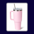 Traveler 32oz, Insulated Tumbler with Handle & Straw, Pink Sand