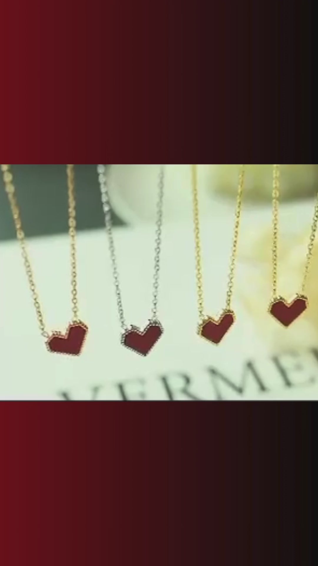 Elegant 18K Gold-Plated Heart Pendant Necklace